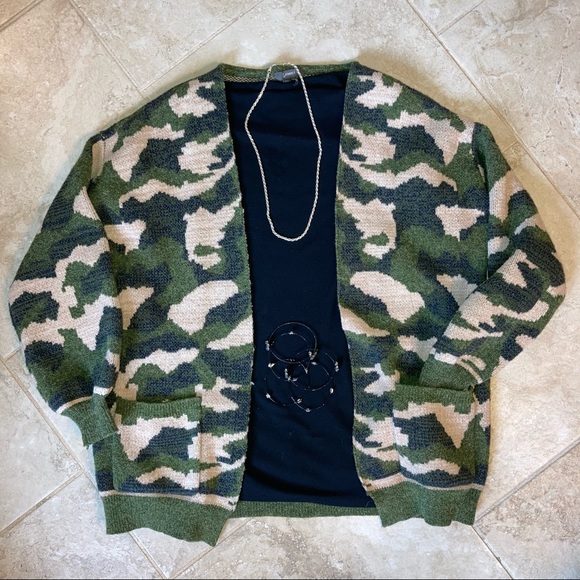&merci Sweaters - &merci Camo Cardigan